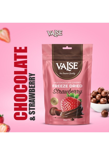 Sütlü Çikolata Kaplı Çilek Draje 80 gr