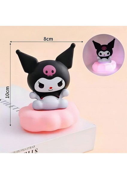 Hello Kitty Kuromi Bulut Gece Lambası LED Işıklı Dekoratif Figür 10 cm