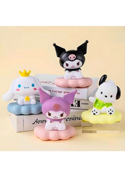 Hello Kitty Kuromi Bulut Gece Lambası LED Işıklı Dekoratif Figür 10 cm