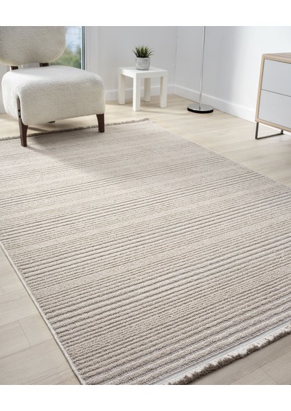 Step Serisi Naturel Bukleli Yumuşak Dokulu Iskandinav Dokuma Halı
