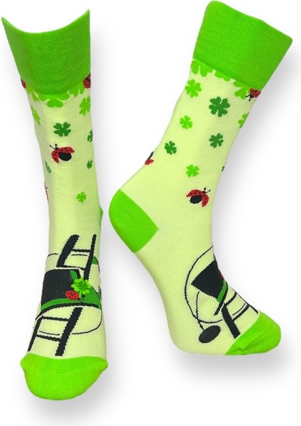 5'li Unisex Esnek Dekoratif Çiçek ve Yaprak Desenli Karışık Renkli Nefes Alabilen Soket Çoraplar fırsatları