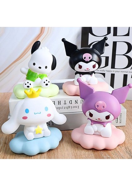 Hello Kitty Mor Kuromi Bulut Gece Lambası LED Işıklı Dekoratif Masa Lambası 10 cm