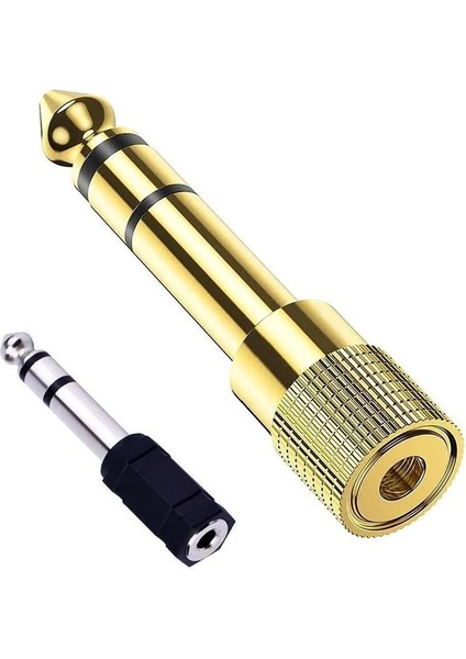 2 Adet 3.5 mm 6.3 mm Jack Çevirici Piyano Için Kulaklık Çevirici 6.35 mm Erkek 3,5 mm Dişi
