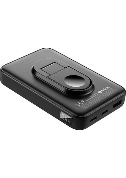 M1051 10000MAH Magsafe 15W + Watch 2.5W HSC22.5W+PD20W+QC3.0 Siyah LCD Taşınabilir Şarj Cihaz