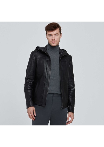 Siyah Hakiki Deri Erkek Hakiki Deri Mont - E22KDM310328-Q4O fiyatları