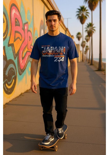 Erkek Dijital Baskılı Pamuklu T-Shirt indirimleri