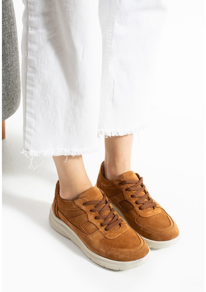 Sverko Kadın Hakiki Süet Deri Taba Spor Ayakkabı fırsatları