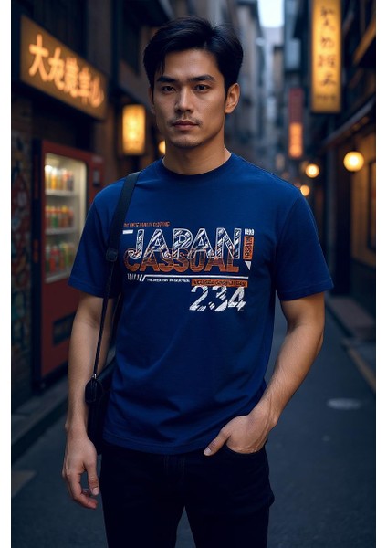 Erkek Dijital Baskılı Pamuklu T-Shirt