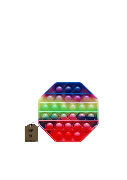 Enefendi Popi̇t Oyuncak Hedi̇yeli̇k Gökkuşaği Esnek Eği̇ti̇ci̇ Duyusal Pop It Oyuncaği Buble Fi̇dget