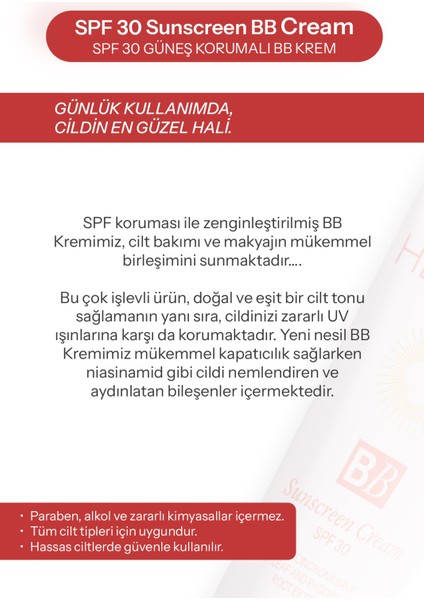 Spf 30 Güneş Korumalı Bb Krem Light indirimleri