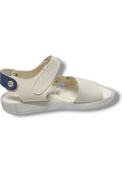1529-20 Anatomik Çirt Bant Erkek Çocuk Sandalet Beyaz Mavi 31-36 modelleri