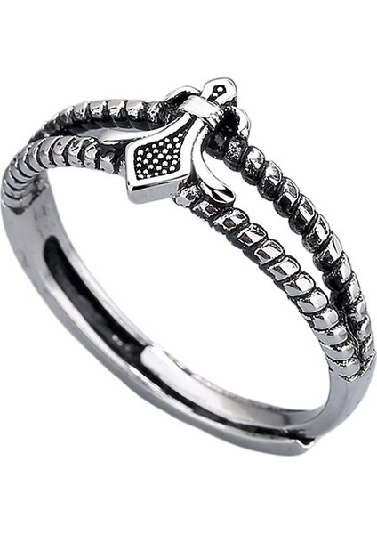 Çok Yönlü Moda Retro Yüzük Kadın Çapraz Oyma Punk Kişilik Kore Versiyonu Bayanlar Soğuk Stil Açık Işaret Parmağı Yüzük (Yurt Dışından)