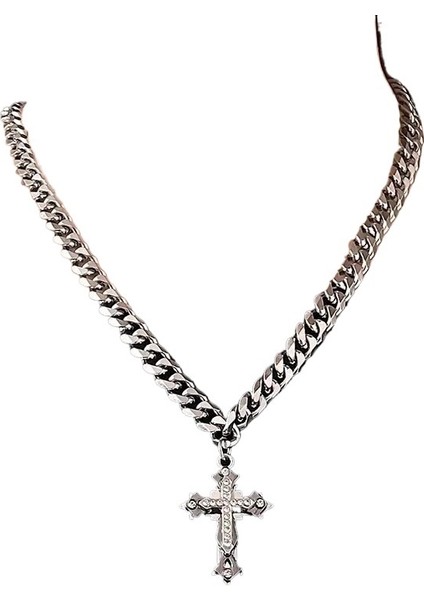 Haç Kolye Erkek Küba Kolye Üst Düzey Aksesuar Zinciri (Yurt Dışından)