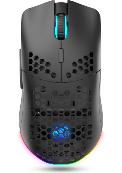 T66 Kablosuz 3 Modlu Mouse - 650 Mah Batarya -12000 Fps - 20G - Rgb Aydınlatma