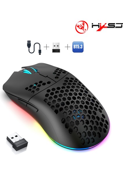 T66 Kablosuz 3 Modlu Mouse - 650 Mah Batarya -12000 Fps - 20G - Rgb Aydınlatma fırsatları