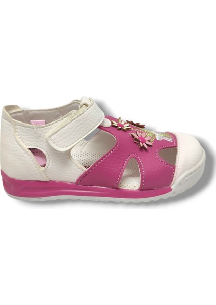 1515-20 Çiçekli Kız Ayakkabı Pembe Beyaz fiyatları