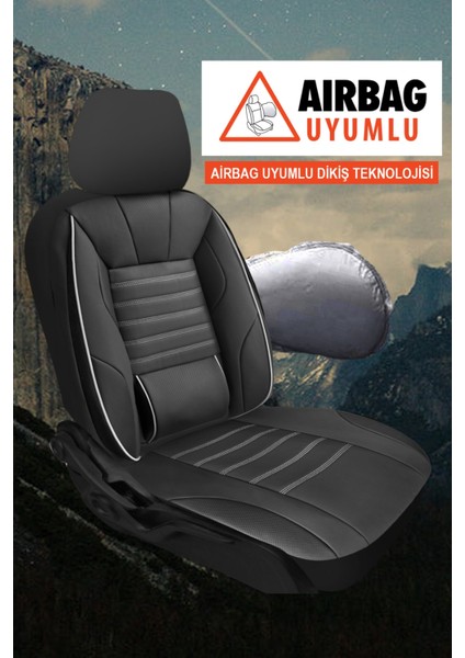Stone Üniversal Deri Oto Koltuk Kılıfı - Bel Destekli - 5 Koltuk Tam Set modelleri