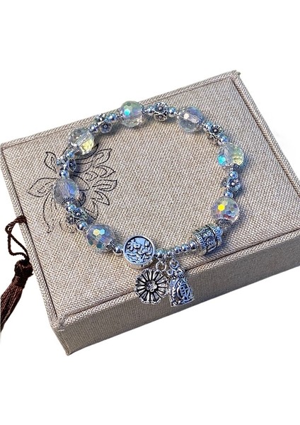 Yeni Sıcak Satış Vintage Cam Kristal Zarif Bayan Bilezik El Yapımı Takı (Yurt Dışından)