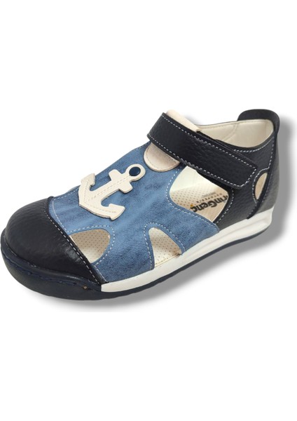 1514-20 Çirtli Çapa Erkek Çocuk Ayakkabı Lacivert Mavi
