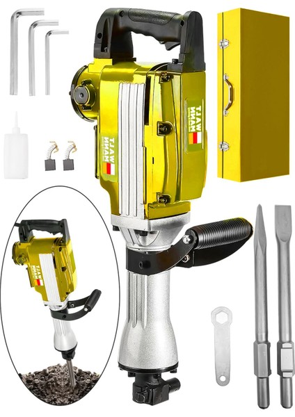 Germany Büyük Tip Kırıcı Hilti Kavrama Kollu 16 kg 3 Metre Kablolu Mavi 65 mm - Sarı