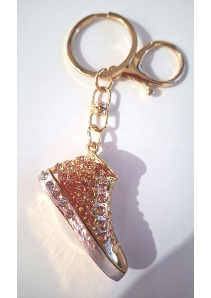 Lüks Hediyelik Zirkon Taşlı Modern Spor Ayakkabı Anahtarlık - Çanta Süsü 11,5 cm