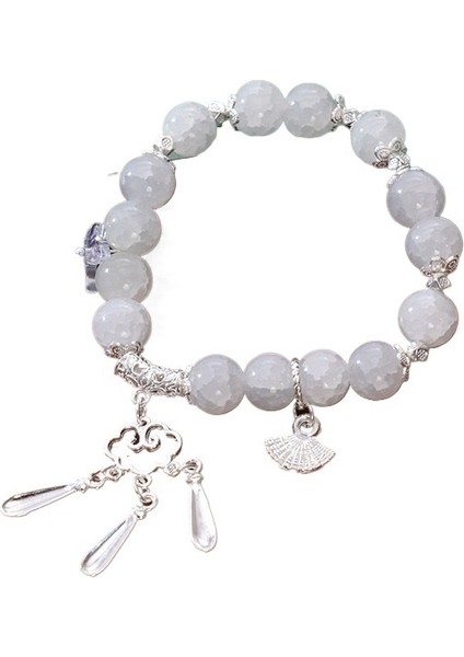 Yeni Varış Cam Bilezik Küçük Taze Yelpaze Püskül Bilezik Ulusal Trend Kültürel ve Yaratıcı Aksesuarlar (Yurt Dışından)