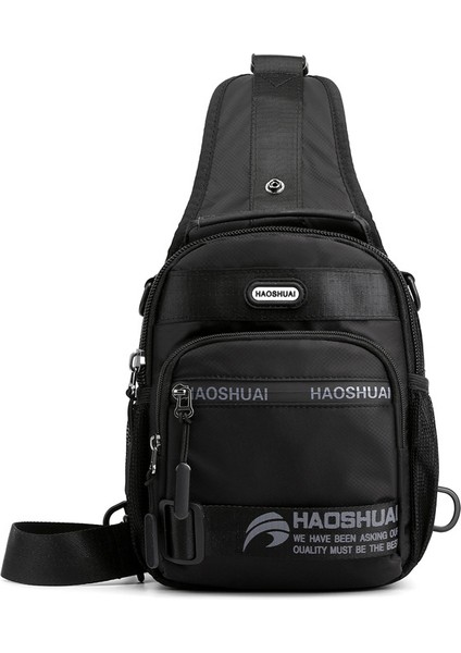 Yeni Erkek Çok Fonksiyonlu Göğüs Çantası Trend Omuz Crossbody Çanta Su Geçirmez Naylon Kumaş (Yurt Dışından)