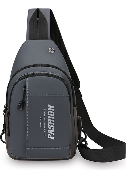 Göğüs Çantası Erkek Yeni Moda Trend Crossbody Çanta Omuz Çantası Basit Çok Fonksiyonlu Bel Çantası (Yurt Dışından)