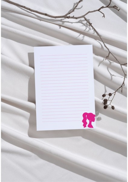 A6 Pinterest Barbie Figürlü Çek-Kopar Notepad, Memopad, Note Defteri, To Do List