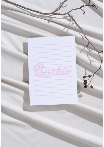 A6 Pinterest Barbie Filigran Çek-Kopar Notepad, Memopad, Note Defteri, To Do List