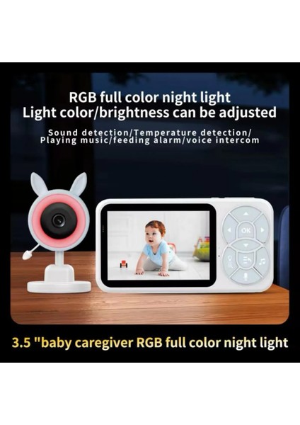 Akıllı Bebek Kamerası |monitörlü Hd Gece Görüşlü Rgb Karşılıklı Konuşma Hareket Algılama Hatırlatıcı indirimleri