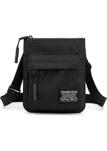 Yeni Erkek Trend Crossbody Çanta Basit Ultra-Ince Omuz Çantası Açık Spor Küçük Satchel Cep Telefonu Çantası (Yurt Dışından)