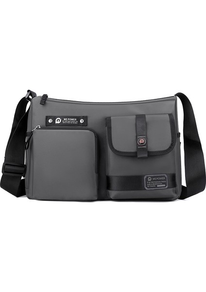 Yeni Erkek El Çantası Rahat Trend Erkek Çantaları Açık Büyük Kapasiteli Crossbody Omuz Çantası (Yurt Dışından)