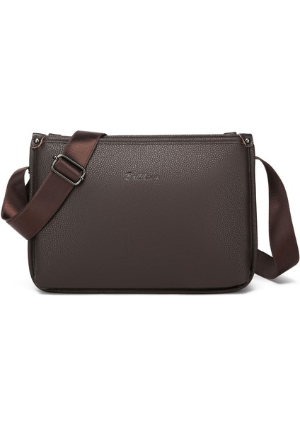Erkek Omuz Çantası Messenger Çanta Vintage Günlük Küçük Crossbody Çanta Banliyö Iş Çantası (Yurt Dışından)