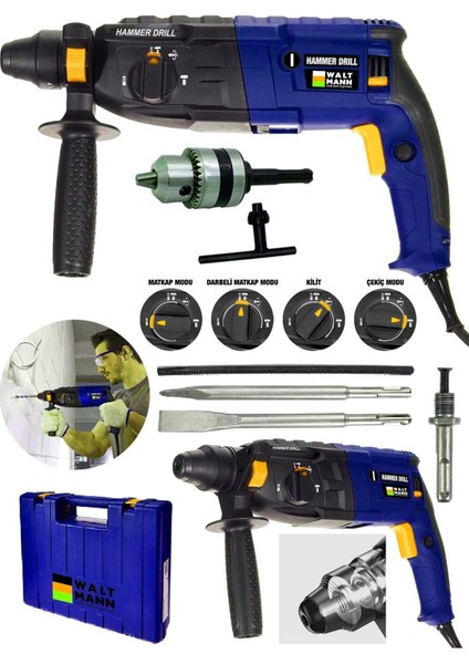 Germany 1200W Kırıcı Delici Hilti Darbeli Matkap 2-28MM Mavi fiyatları
