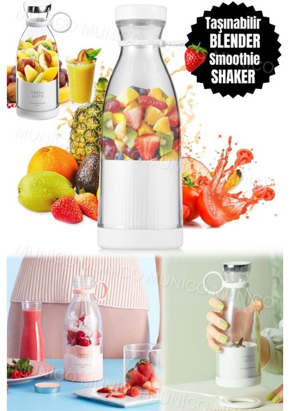 Mini taşınabilir elektrikli meyve sıkacağı, 350 ml, şarjlı, hafif ve pratik kullanım