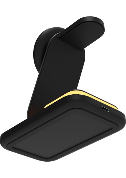 SW-CWF117 Siyah Ayarlanabilir Standlı 15W 3 'in 1 Magsafe Kablosuz Şarj Cihazı