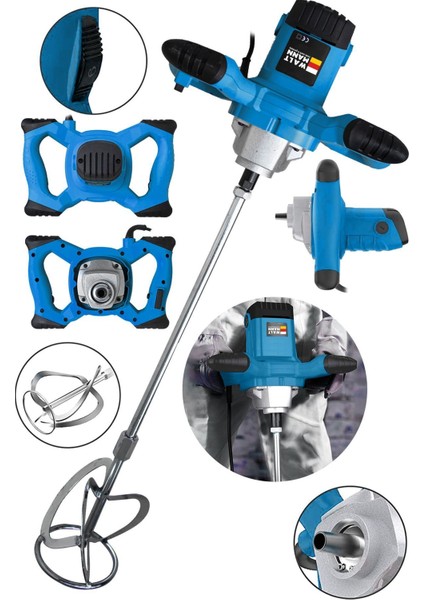 Germany Devir Ayarlı 9600W Elektrikli Alçı Boya Harç Karıştırıcı Mikser