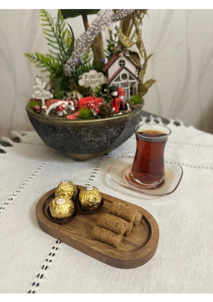 4 Lü Ahşap Tepsi Çay Tepsisi Kahve Tepsisi Sunum Tepsisi Sunumluk indirimleri