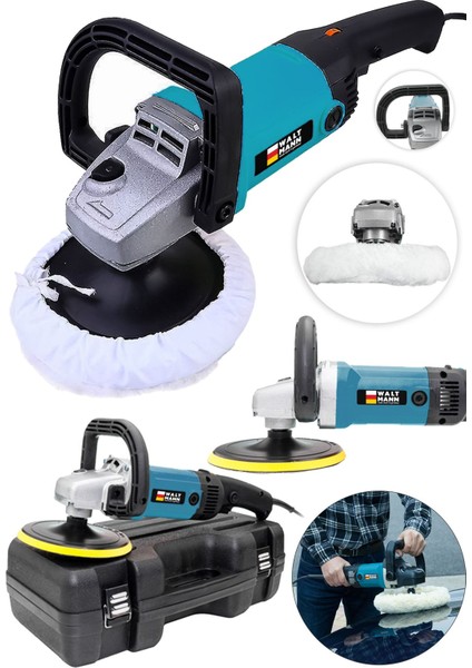 Devir Ayarlı Polisaj Makinesi 1800 Watt 180MM 6 Kademeli Pasta Cila Kiti Hediye fiyatları