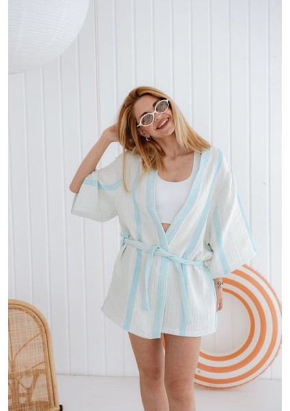 4 Kat Müslin Kimono