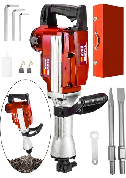 Germany Büyük Tip Kırıcı Hilti Kavrama Kollu 16 kg 3 Metre Kablolu Mavi 65 mm - Kırmızı