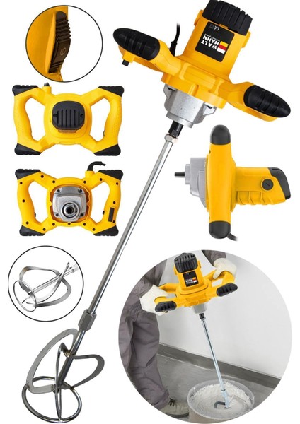 Germany Sarı Devir Ayarlı 9600W Elektrikli Alçı Boya Harç Karıştırıcı Mikser fiyatları