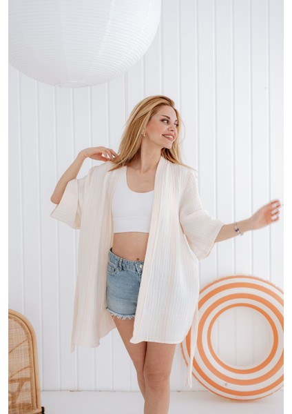 4 Kat Müslin Kimono