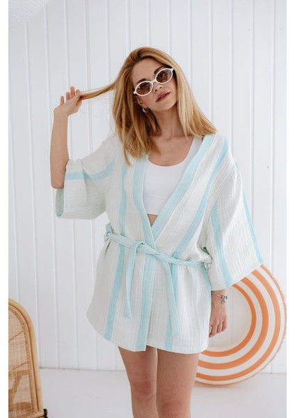 4 Kat Müslin Kimono