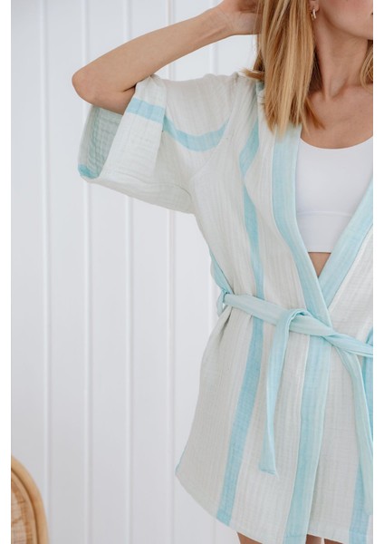4 Kat Müslin Kimono