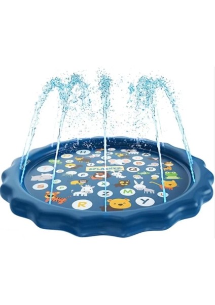 Fıskıyeli Su Fışkırtan 170 cm Oyun Matı Su Havuzu Su Kaydırağı