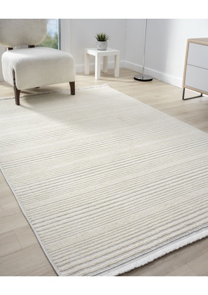 Step Serisi Naturel Bukleli Yumuşak Dokulu Iskandinav Dokuma Halı