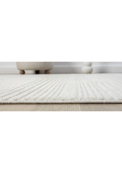 Step Serisi Naturel Bukleli Yumuşak Dokulu Iskandinav Dokuma Halı
