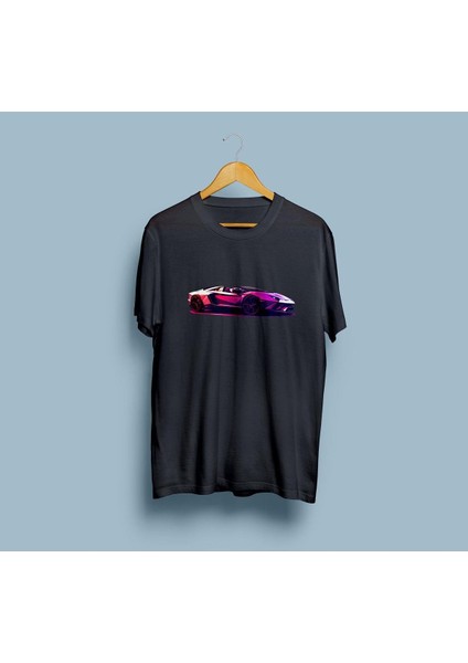 Oversize Lamborghini Aventador Tasarım Unisex T-Shirt